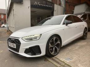 Audi A4 2.0 35 TFSI Black Edition 4dr S Tronic Saloon Petrol WHITE at Motorhouse Cheshire Stockport